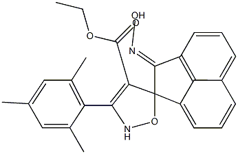 2-Hydroxyimino-3'-(2,4,6-trimethylphenyl)spiro[acenaphthylene-1(2H),5'(4'H)-isoxazole]-4'-carboxylic acid ethyl ester Struktur