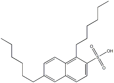 1,6-Dihexyl-2-naphthalenesulfonic acid Struktur