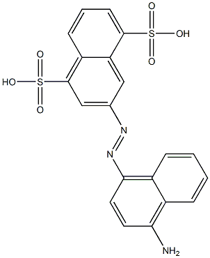 3-(4-Amino-1-naphtylazo)-1,5-naphthalenedisulfonic acid Struktur