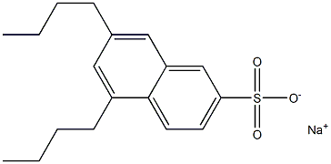 5,7-Dibutyl-2-naphthalenesulfonic acid sodium salt Struktur