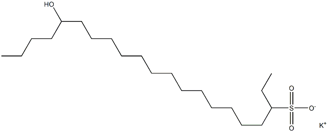 17-Hydroxyhenicosane-3-sulfonic acid potassium salt Struktur