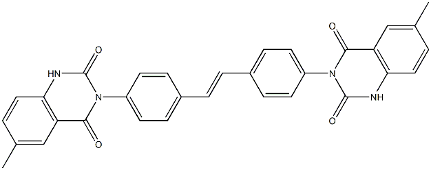 3,3'-[1,2-Ethenediylbis(4,1-phenylene)]bis[6-methylquinazoline-2,4(1H,3H)-dione] Struktur