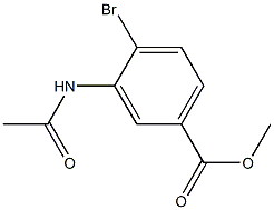 3-Acetylamino-4-bromobenzoic acid methyl ester Struktur