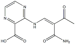 3-Oxo-2-[(Z)-(3-carboxypyrazin-2-yl)aminomethylene]butanamide Struktur