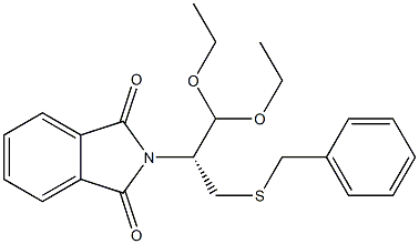 (-)-N-[(R)-3-Benzylthio-1,1-diethoxypropane-2-yl]phthalimide Struktur