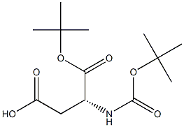 N-(tert-Butyloxycarbonyl)-D-aspartic acid 1-tert-butyl ester Struktur