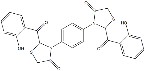 3,3'-(1,4-Phenylene)bis[2-(2-hydroxybenzoyl)thiazolidin-4-one] Struktur