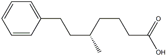 [S,(+)]-5-Methyl-7-phenylheptanoic acid Struktur