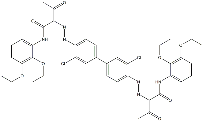 4,4'-Bis[[1-(2,3-diethoxyphenylamino)-1,3-dioxobutan-2-yl]azo]-3,3'-dichloro-1,1'-biphenyl Struktur