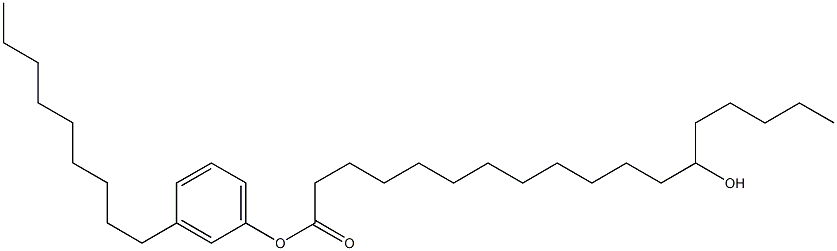 13-Hydroxystearic acid 3-nonylphenyl ester Struktur