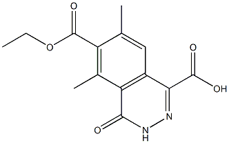 6-Ethoxycarbonyl-3,4-dihydro-4-oxo-5,7-dimethyl-1-phthalazinecarboxylic acid Struktur