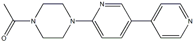 6-[4-Acetylpiperazin-1-yl]-3,4'-bipyridine Struktur