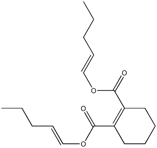 1-Cyclohexene-1,2-dicarboxylic acid bis(1-pentenyl) ester Struktur