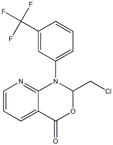 1-[3-(Trifluoromethyl)phenyl]-1,2-dihydro-2-chloromethyl-4H-pyrido[2,3-d][1,3]oxazin-4-one Struktur