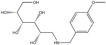 1-(4-Methoxybenzyl)amino-1-deoxy-D-glucitol Struktur