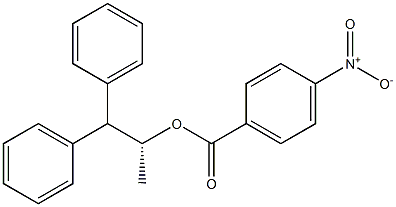 (-)-p-Nitrobenzoic acid (R)-2,2-diphenyl-1-methylethyl ester Struktur