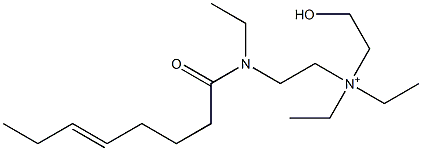 2-[N-Ethyl-N-(5-octenoyl)amino]-N,N-diethyl-N-(2-hydroxyethyl)ethanaminium Struktur