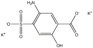 5-Amino-4-sulfosalicylic acid dipotassium salt Struktur