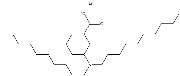 4-(Didecylamino)heptanoic acid lithium salt Struktur