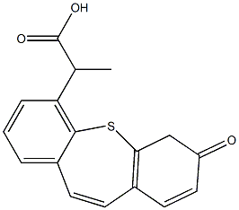 2-[(6,7-Dihydro-7-oxodibenzo[b,f]thiepin)-4-yl]propionic acid Struktur