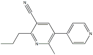 2-Propyl-5-(4-pyridinyl)-6-methylpyridine-3-carbonitrile Struktur