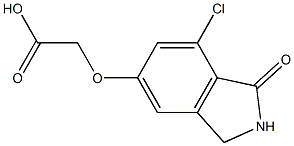 2-[[(7-Chloro-2,3-dihydro-1-oxo-1H-isoindol)-5-yl]oxy]acetic acid Struktur