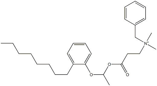 N,N-Dimethyl-N-benzyl-N-[2-[[1-(2-octylphenyloxy)ethyl]oxycarbonyl]ethyl]aminium Struktur