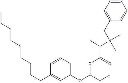 N,N-Dimethyl-N-benzyl-N-[1-[[1-(3-nonylphenyloxy)propyl]oxycarbonyl]ethyl]aminium Struktur