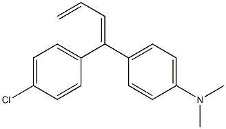 N,N-Dimethyl-4-[1-(4-chlorophenyl)-1,3-butadienyl]aniline Struktur