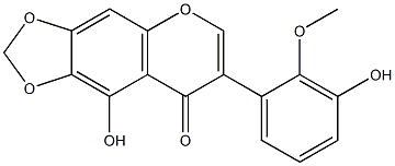 2'-Methoxy-6,7-(methylenedioxy)-3',5-dihydroxyisoflavone Struktur