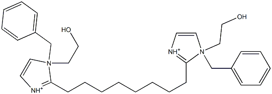 2,2'-(1,8-Octanediyl)bis[1-benzyl-1-(2-hydroxyethyl)imidazolium] Struktur