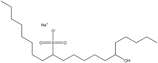 15-Hydroxyicosane-9-sulfonic acid sodium salt Struktur