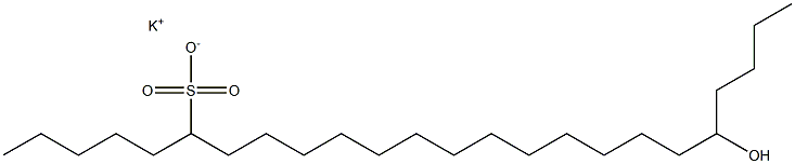 20-Hydroxytetracosane-6-sulfonic acid potassium salt Struktur