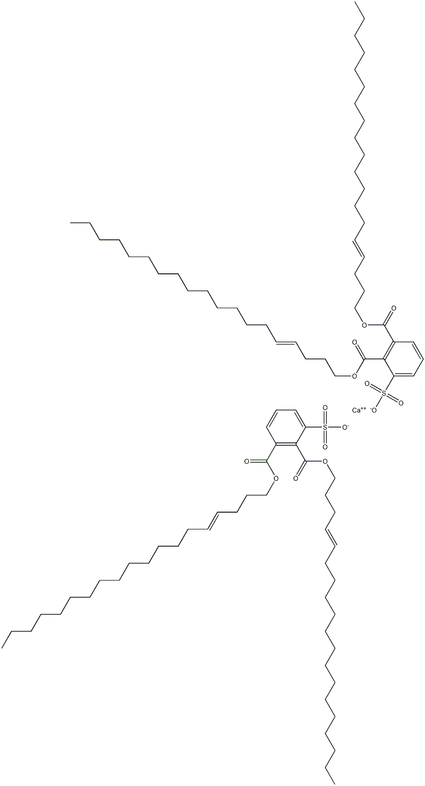 Bis[2,3-di(4-nonadecenyloxycarbonyl)benzenesulfonic acid]calcium salt Struktur