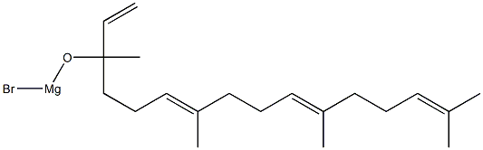 1,5,9,13-Tetramethyl-1-vinyl-4,8,12-tetradecatrien-1-yloxymagnesium bromide Struktur