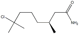 [S,(-)]-7-Chloro-3,7-dimethyloctanamide Struktur