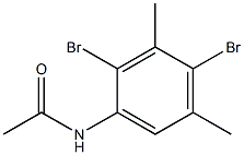 N-(3,5-Dimethyl-2,4-dibromophenyl)acetamide Struktur