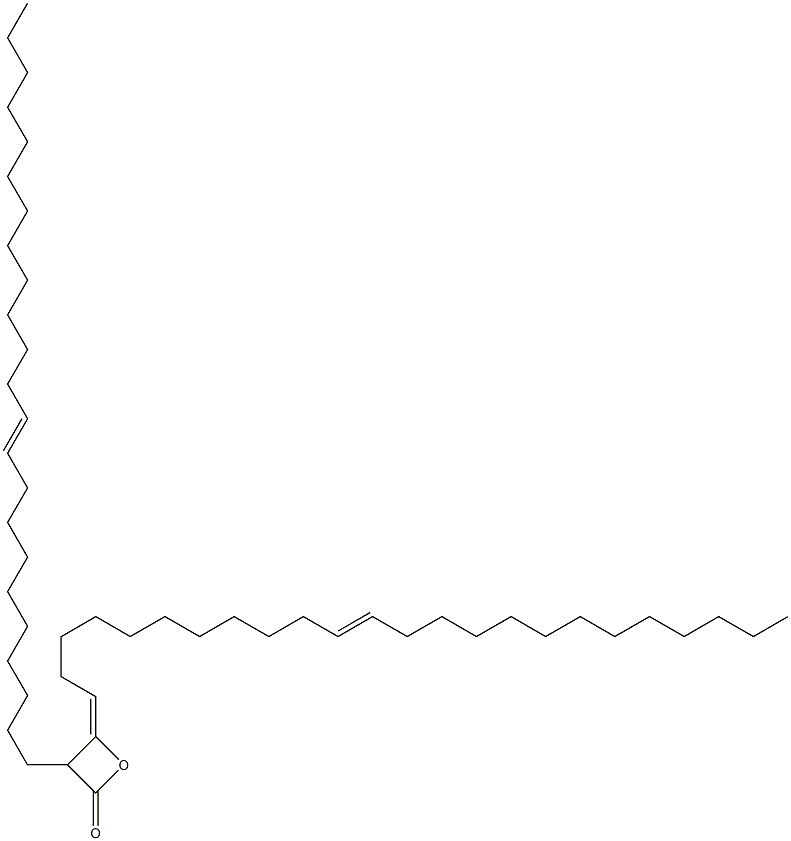 3-(10-Tricosenyl)-4-(11-tetracosen-1-ylidene)oxetan-2-one Struktur