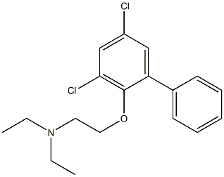 2-[(3,5-Dichloro-1,1'-biphenyl-2-yl)oxy]-N,N-diethylethanamine Struktur