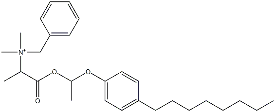 N,N-Dimethyl-N-benzyl-N-[1-[[1-(4-octylphenyloxy)ethyl]oxycarbonyl]ethyl]aminium Struktur