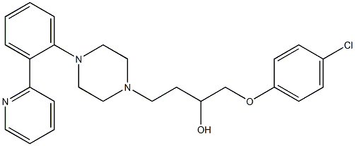 1-(4-Chlorophenoxy)-4-[4-[2-(2-pyridinyl)phenyl]-1-piperazinyl]-2-butanol Struktur