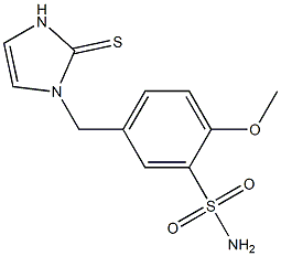 5-[[(2,3-Dihydro-2-thioxo-1H-imidazol)-1-yl]methyl]-2-methoxybenzenesulfonamide Struktur