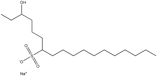 3-Hydroxyoctadecane-7-sulfonic acid sodium salt Struktur