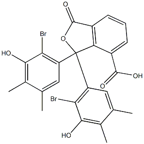 1,1-Bis(6-bromo-5-hydroxy-3,4-dimethylphenyl)-1,3-dihydro-3-oxoisobenzofuran-7-carboxylic acid Struktur