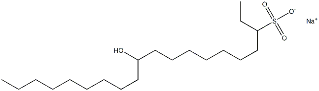 11-Hydroxyicosane-3-sulfonic acid sodium salt Struktur