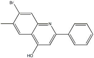 7-Bromo-6-methyl-2-phenylquinoline-4-ol Struktur