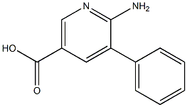 2-Amino-3-phenyl-5-pyridinecarboxylic acid Structure