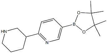 5-(4,4,5,5-tetraMethyl-1,3,2-dioxaborolan-2-yl)-2-(piperidin-3-yl)pyridine Struktur