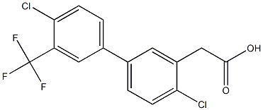 (4,4'-Dichloro-3'-trifluoroMethylbiphenyl-3-yl)-acetic acid Struktur