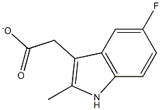 5-fluoro-2-methyl-3-indoleacetate Struktur